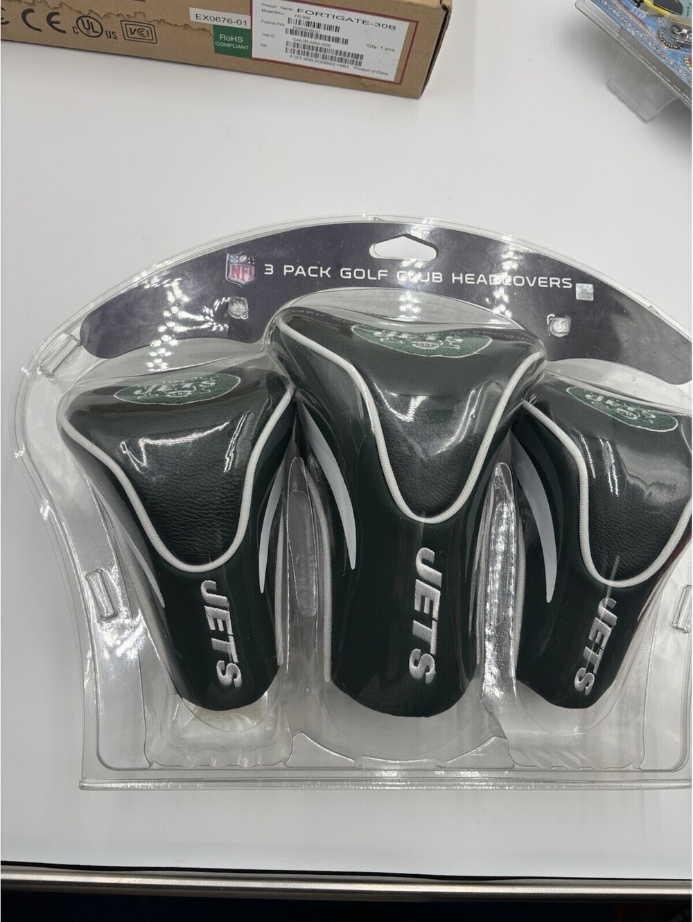 NFL New York Jets Golf Contour Head Covers  Set of 3 New!!!!